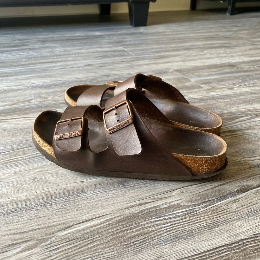 Birkenstock Brown Slide Sandals